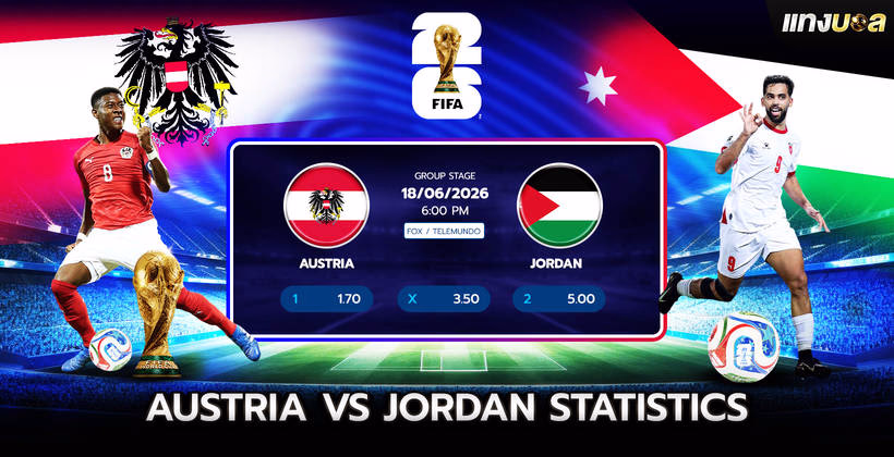 Austria vs Jordan Statistics